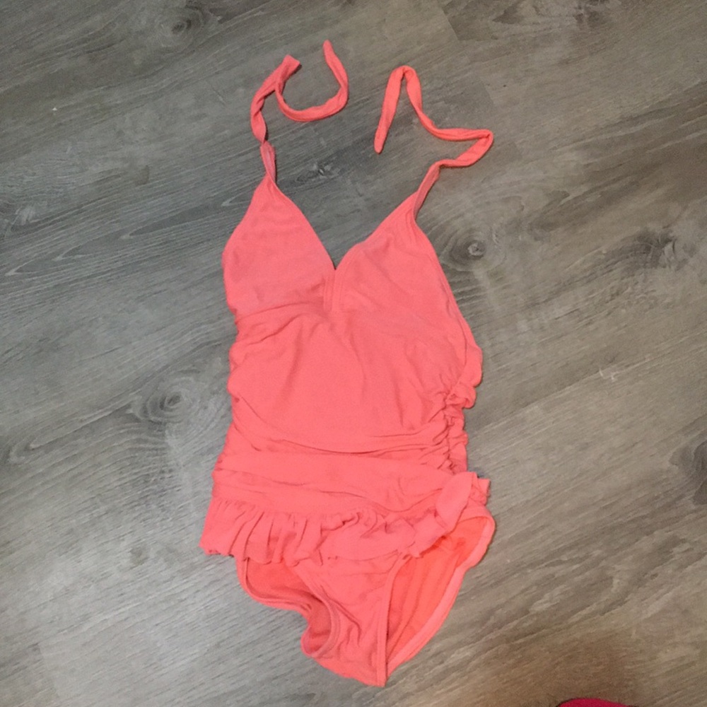 Light pink one piece bathing suit